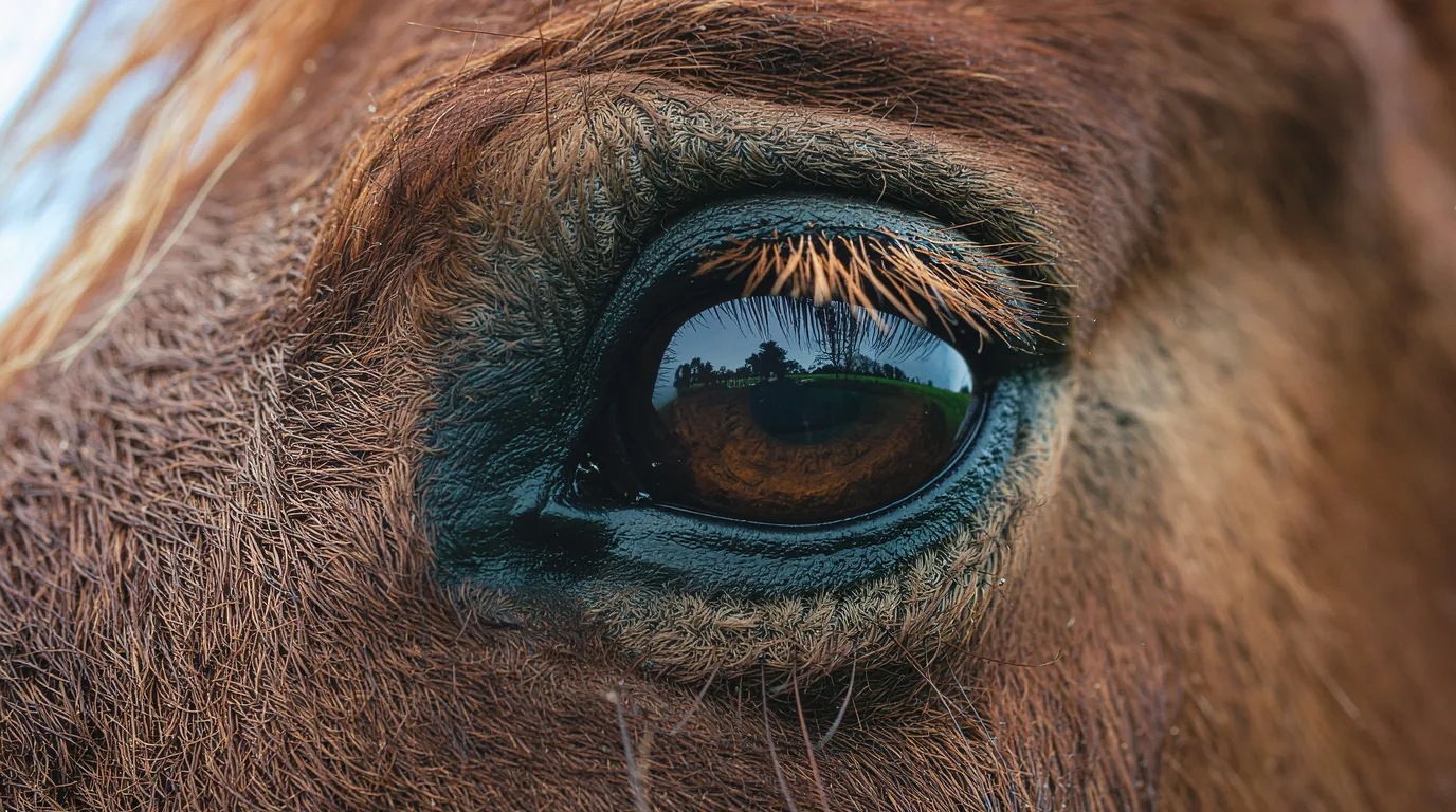 Un regard de cheval au Centre équestre de l'Élevage d'Acy, Solignac